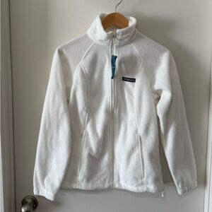 Columbia Soft White Zip-Up Fleece